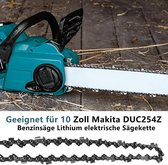 3 x 25 cm zaagketting 3/8 inch LP 40 aandrijfschakels 1,1 mm terugslagarme accukettingzaag ketting voor 10 inch zwaard, reserveketting compatibel met Makita DUC254Z, Einhell-GE-LC 18/25 Li, Oregon en — afbeelding 5