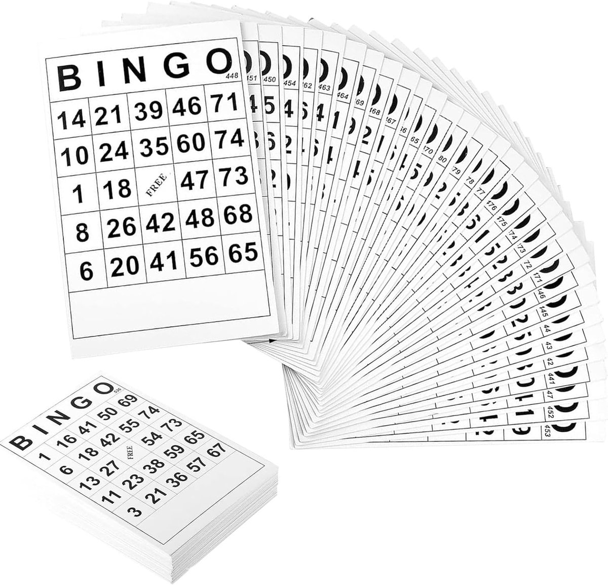 Bingokaarten (15,5 x 10 cm) voor kerstfeesten, bruiloften en