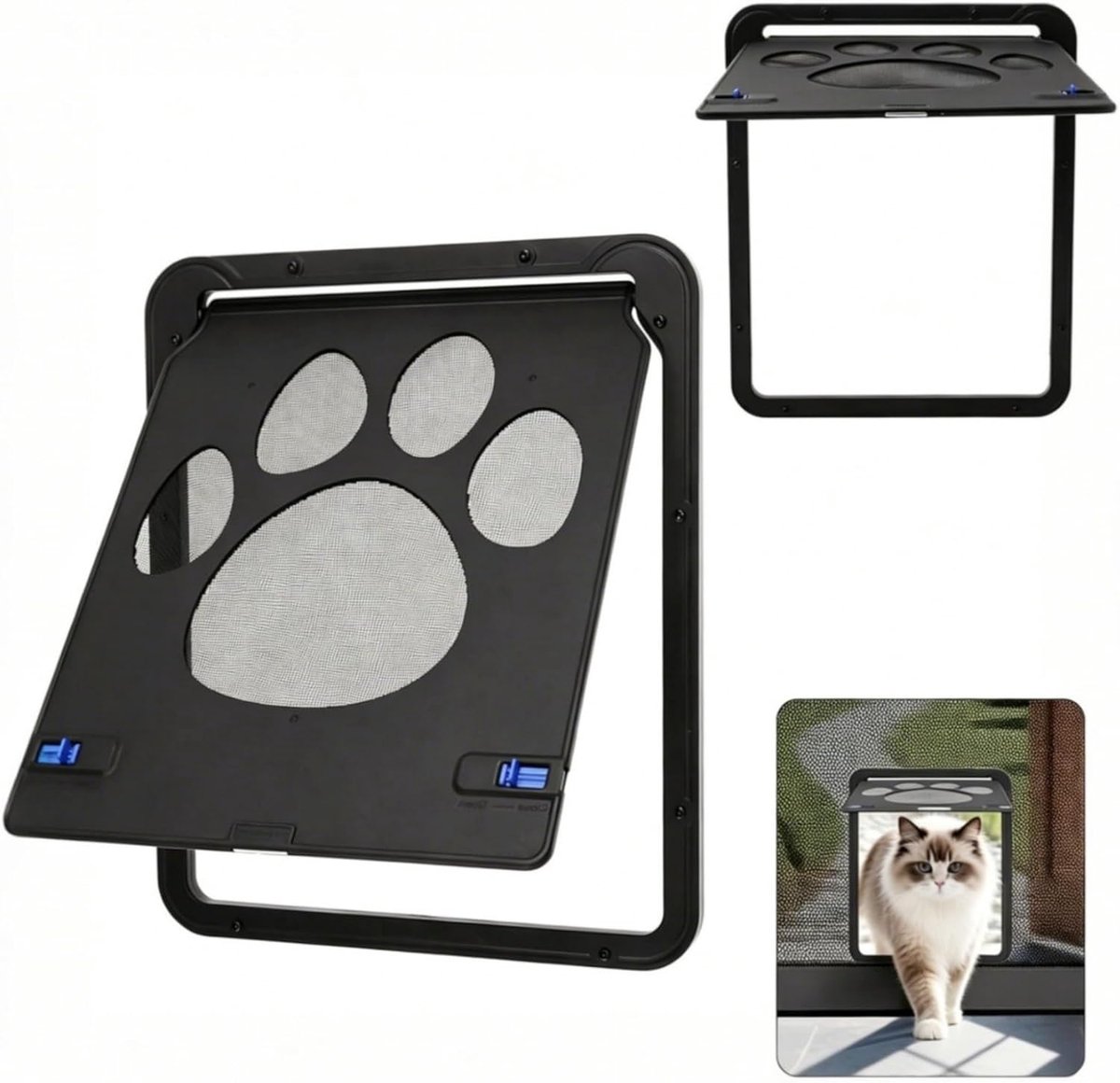 Huisdierhordeur 20,3 x 25,9 cm binnendeurmaat, kattendeuren met