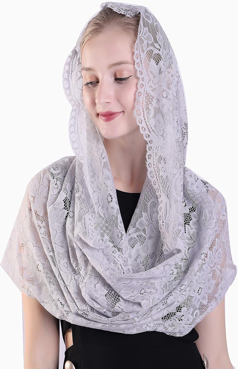 Comfortable Mantilla Veils Spanish Style Lace Infinity Veil Mantilla