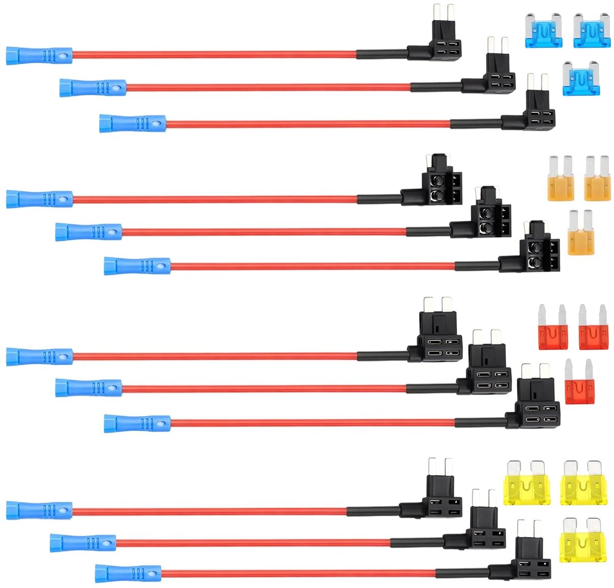 autozekeringen, 12 stuks, 4 types, standaard mini micro micro2