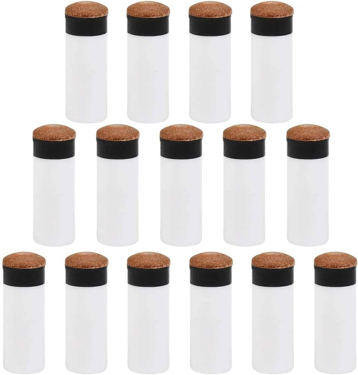 15mm 12MM Biljartkeu tips set, harde vervangende biljartkeu tips met schroeftips en poolklem voor snooker- en poolkeu, biljartaccessoireset