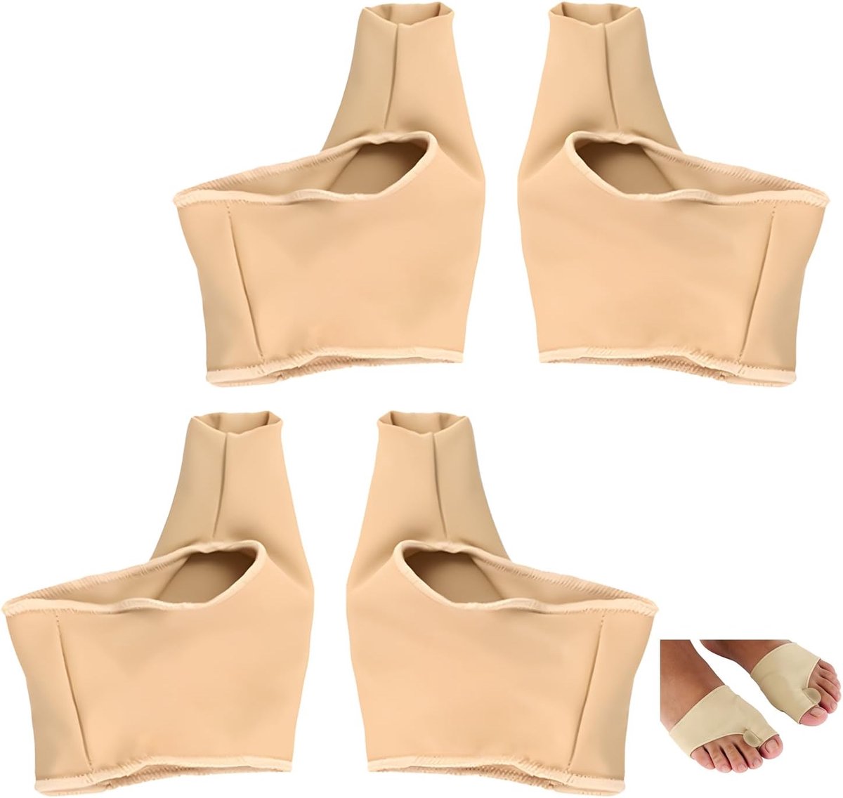 Set van 2 hallux valgus sokken met teenspreiders voor de grote teen