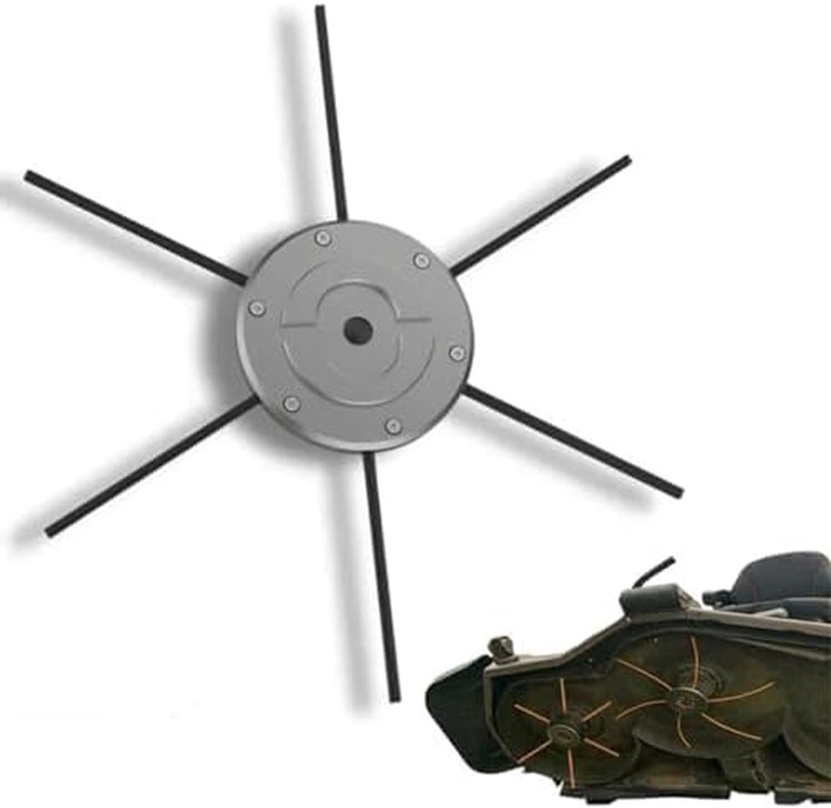 Vervangingsset Maaiblad - Trimmerkop Aluminium - Gazon Onderhoud - Flexibel Naaf-en-Lijn Mechanisme - 6 Lijn - Aluminium