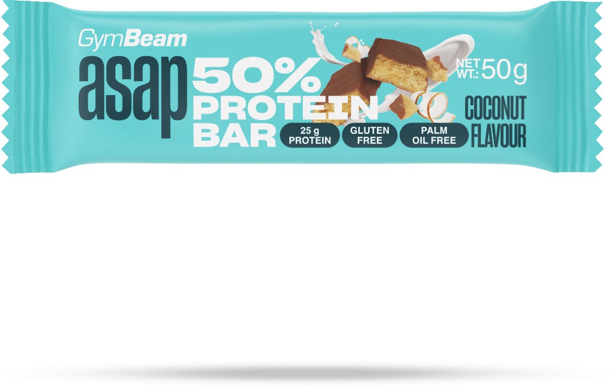 GymBeam ASAP 50% Eiwitreep 50 g kokosnoot
