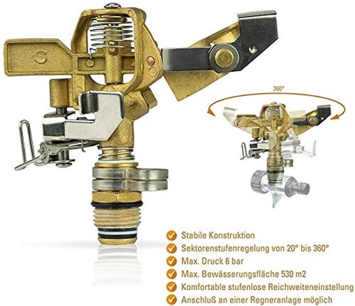 Omgoods - Impulse Garden Sprinkler - 360° Heavy Duty Tuinsproeier