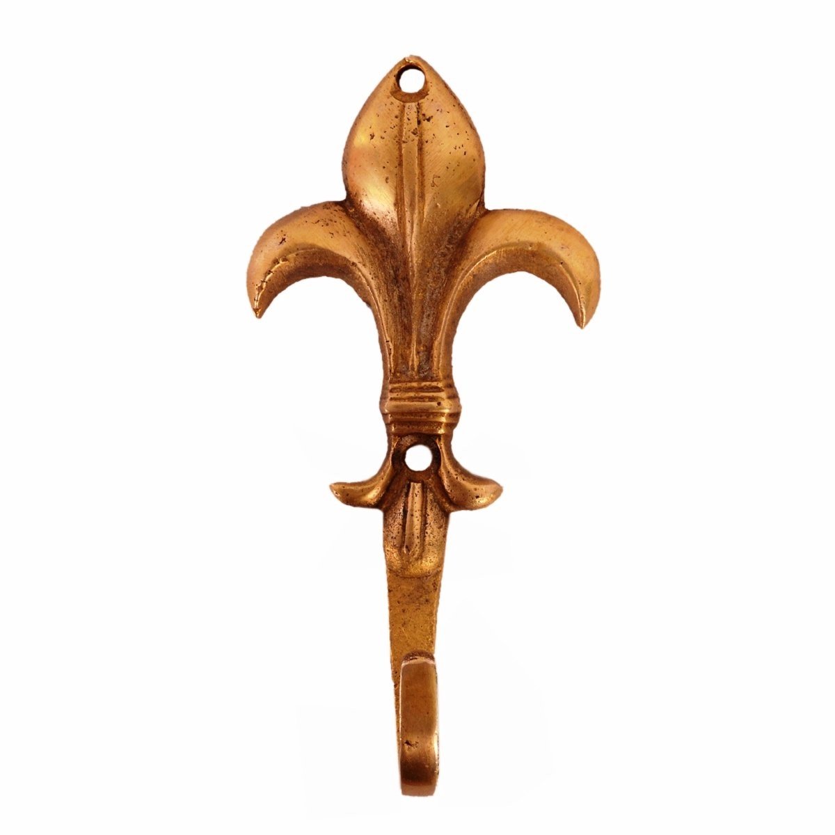 Omgoods - Vintage Brass Wall Hook 'Flower Bloom' voor Sleutels en Kleding