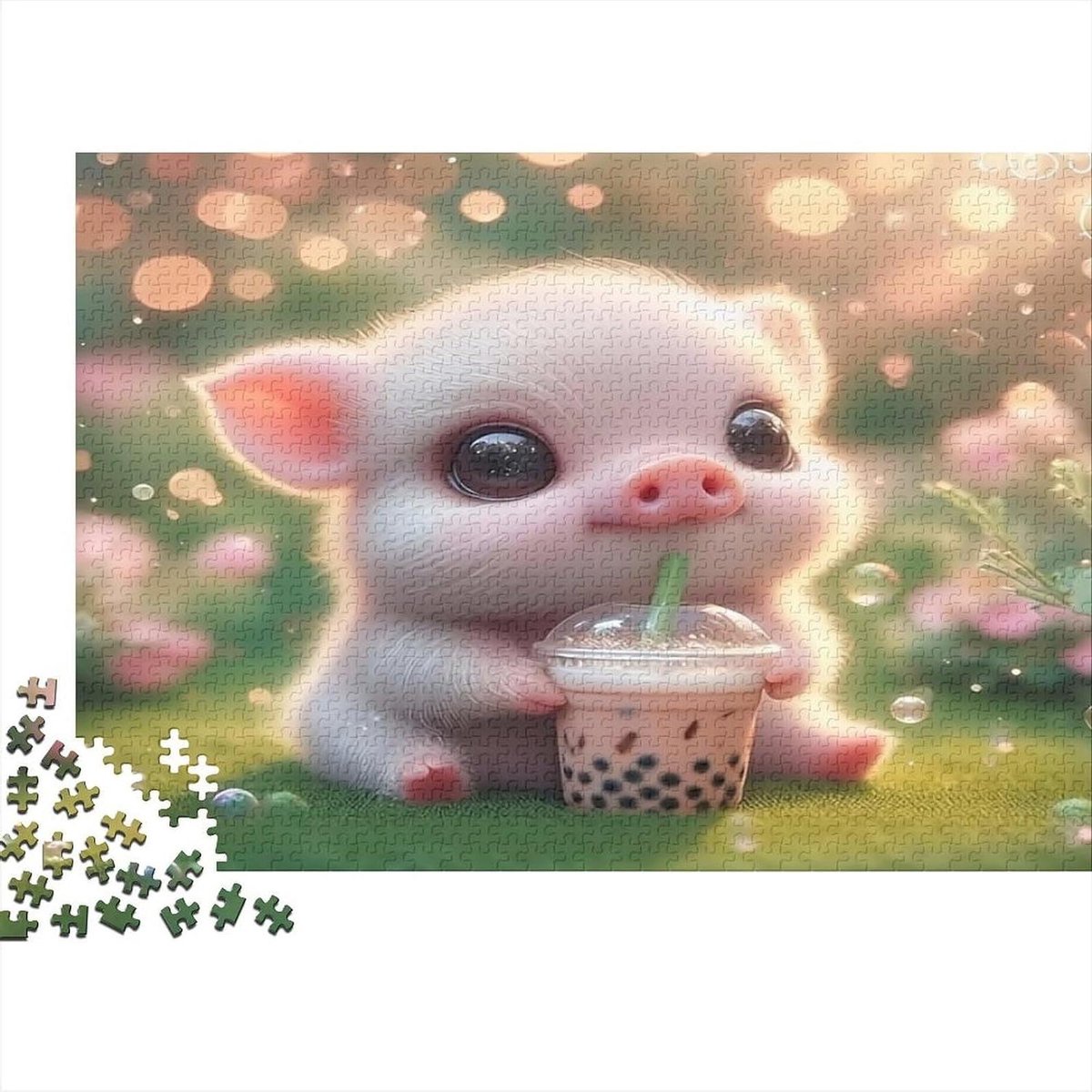 Dierenpuzzel 1000 stukjes - Legpuzzel Volwassenen - Ontspanning en Decoratie - Dikte Papier - 52 x 38 cm - Cartoon