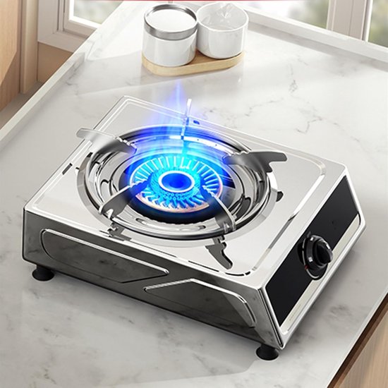 Gasfornuis 1 Brander - Draagbare Kookplaat Gas - Kamperen Koken - Onverwachte Vlam Beveiliging - 4.2KW - Roestvrij Staal — afbeelding 5