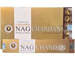 Golden Nag Chandan wierook 15 gram - doos van 12 st.