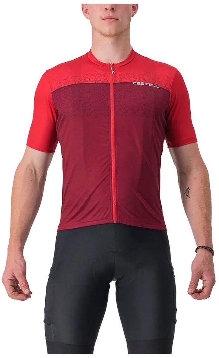 Castelli Unlimited Entrata Korte Mouw Wielertrui Rood S Man
