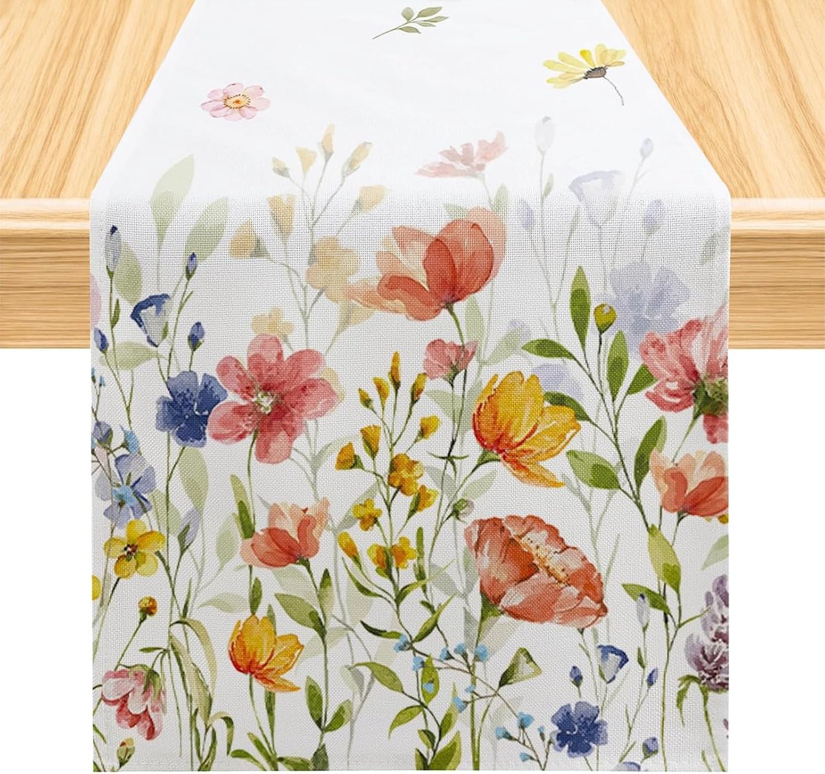 tafelloper voor binnen en buiten, feest, vakantie, keuken, eetkamer, woondecoratie, 33 x 183 cm (kleurrijk A)
