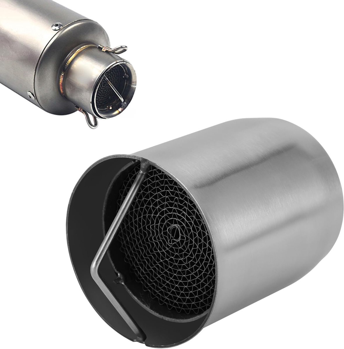 RACING 60mm dB-killer, universele motorfiets uitlaatpijp demper Verwijderbare demper geluidsonderdrukker voor ATV Dirt Pit Bike