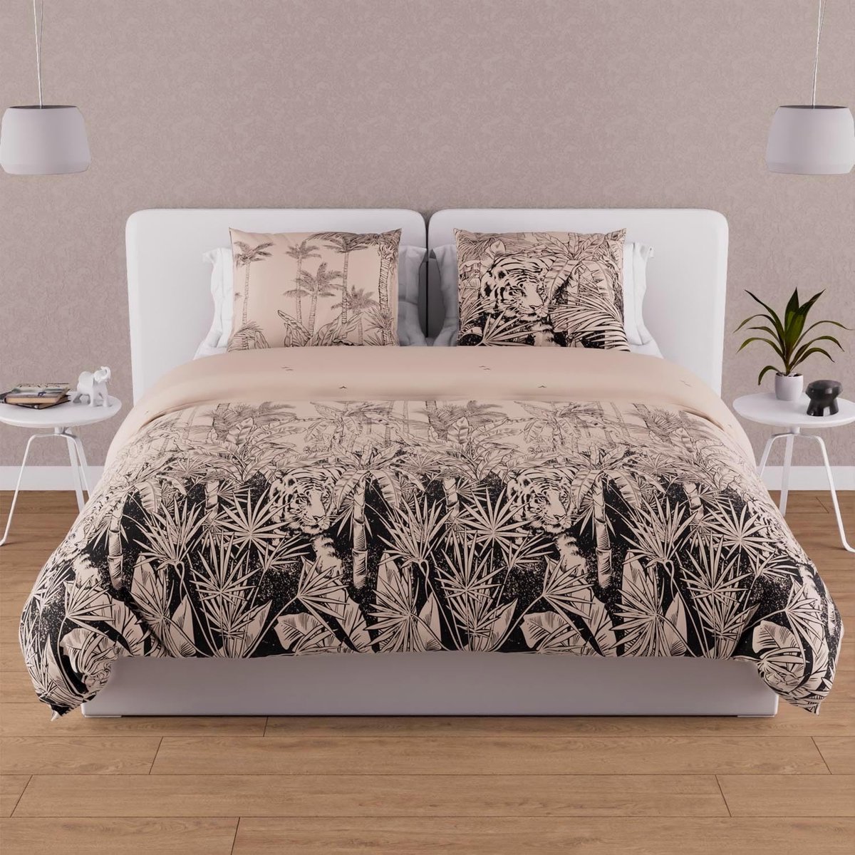 Omslagset 240x220 cm - katoen - tigre sable - stijlvol en comfortabel - SnelShoppen