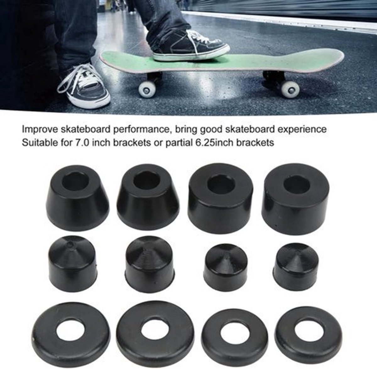 PU-skateboard-dempers - Hoge Veerkracht - Schokbestendige Longboard Pads