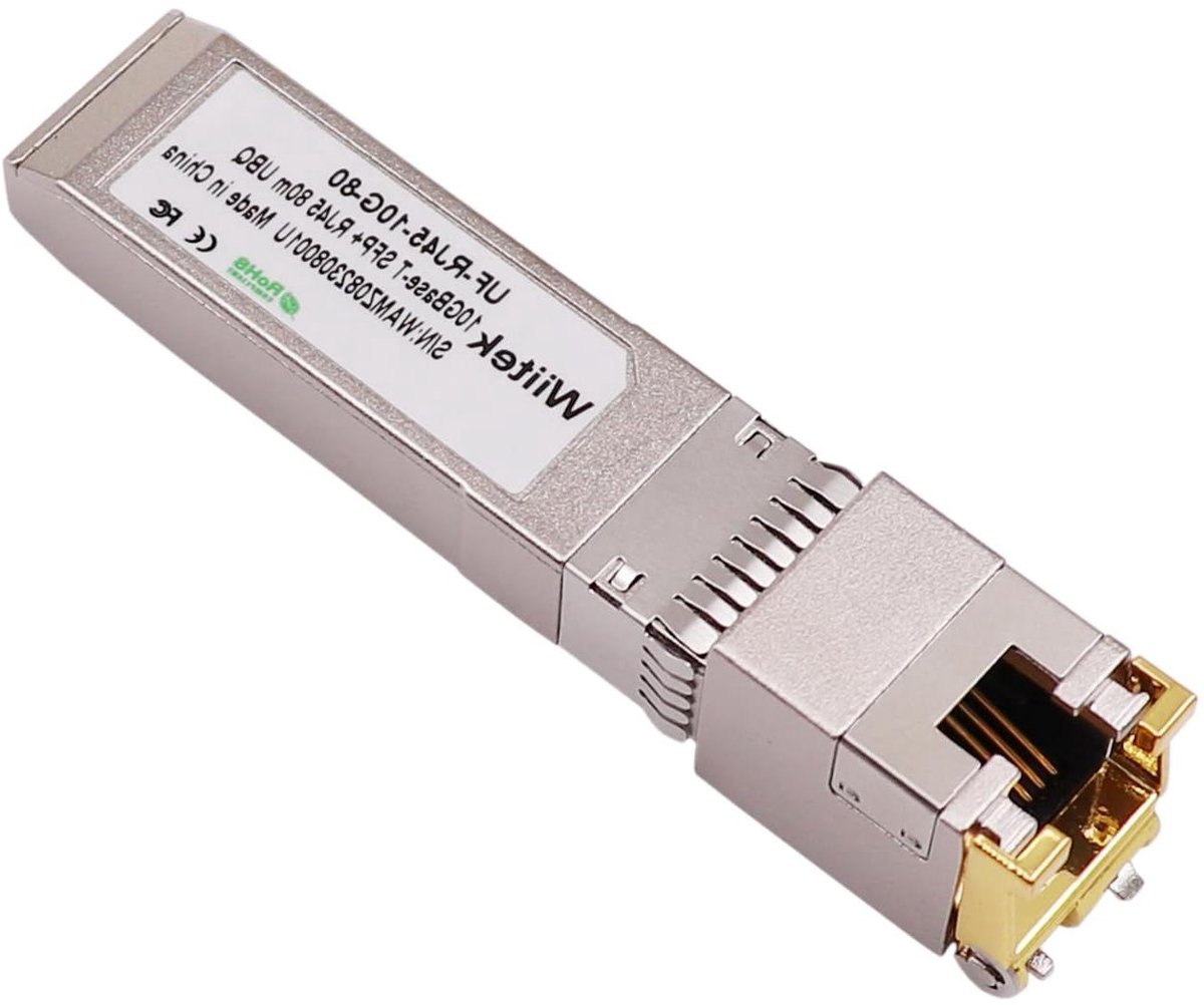 Netwerk Transceiver - SFP+ Module - Netwerk Uitbreiding - Koper RJ45 Poort - 80 Meter - Zilver