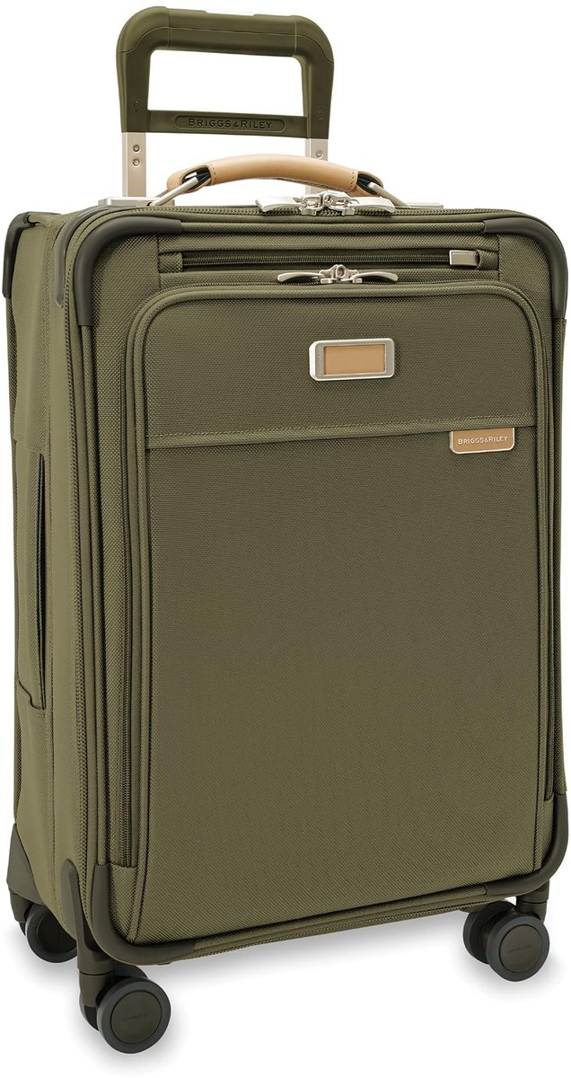 SnelShoppen - Uitbreidbare Koffer Olijf met 4 Wielen, Compacte Carry-On van 56cm voor Handbagage, Ideaal voor Reizen, Vakantie en Weekendje Weg