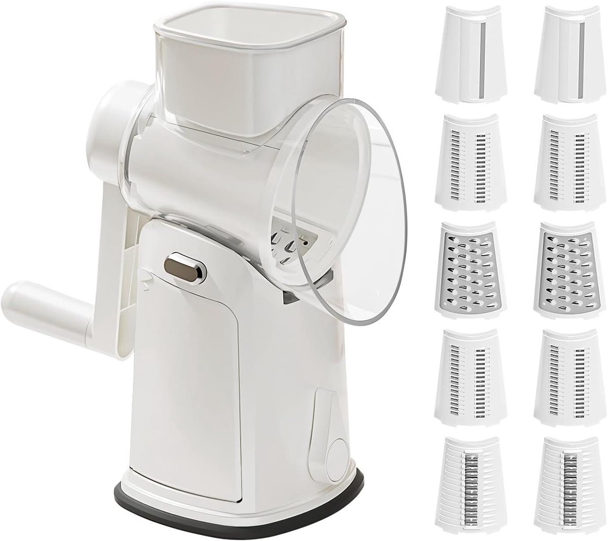 Groentesnijder - Kaasrasp Snijmachine - Snelle Maaltijdbereiding - Geïntegreerd Veiligheidsscherm - 288 cm hoog - Wit