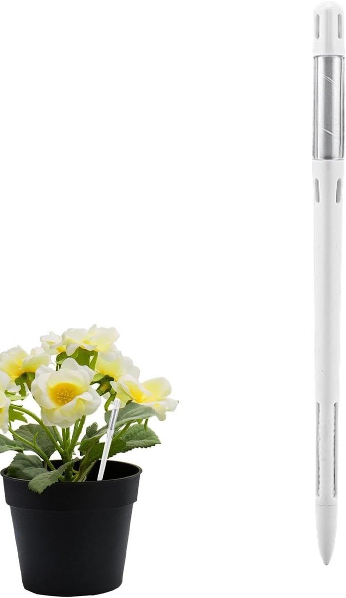 Bodemtester - Watermeter planten - Planten verzorgen - Kleurveranderend batterijvrij - 13 cm - Wit