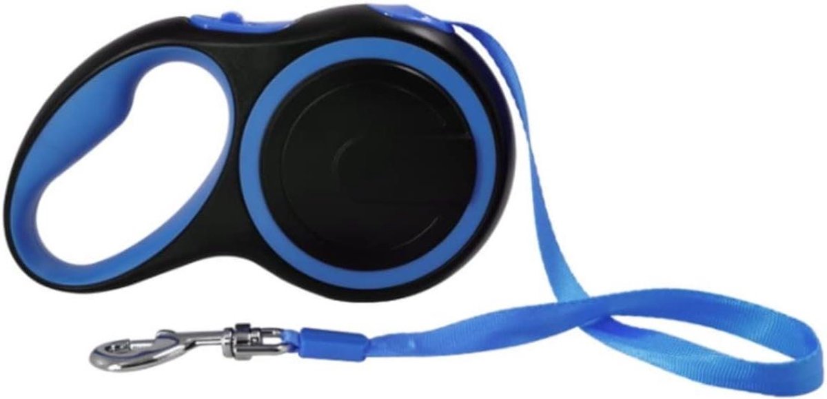 Hondenriem Intrekbaar - Touwketting Hondenlijn - Hond Uitlaten - Antislip Handvat - 8 meter - Blauw