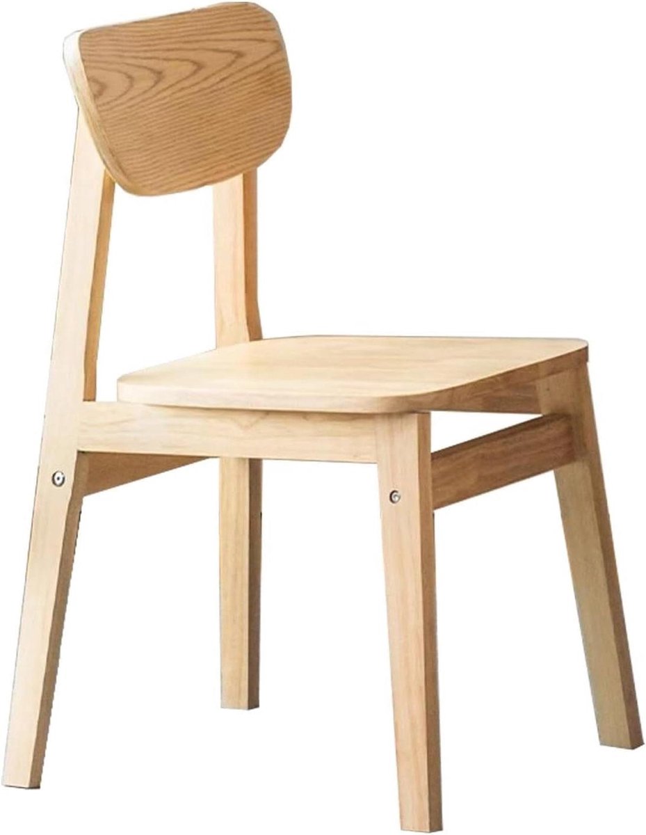 Houten Eetkamerstoel - Keukenstoel Stoel - Comfortabel Zitten - Ergonomische Rugleuning - 44 cm zithoogte - Niet gespecificeerd