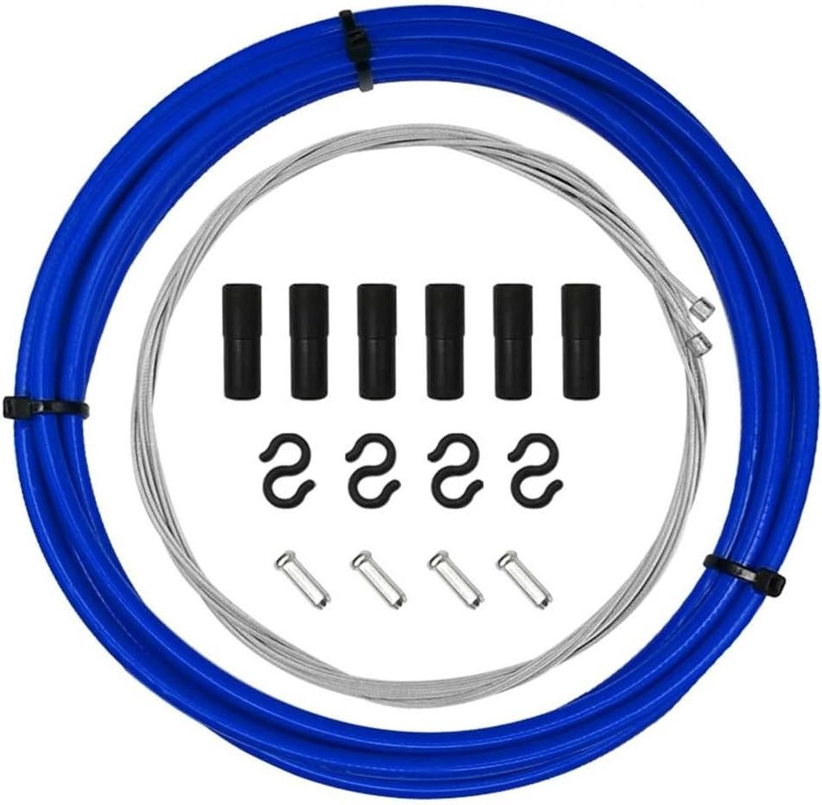 Fiets Kabel Set - Remkabel Versnellingskabel - Onderhoud Fiets - Roest en Waterbestendig - Universeel - Zwart