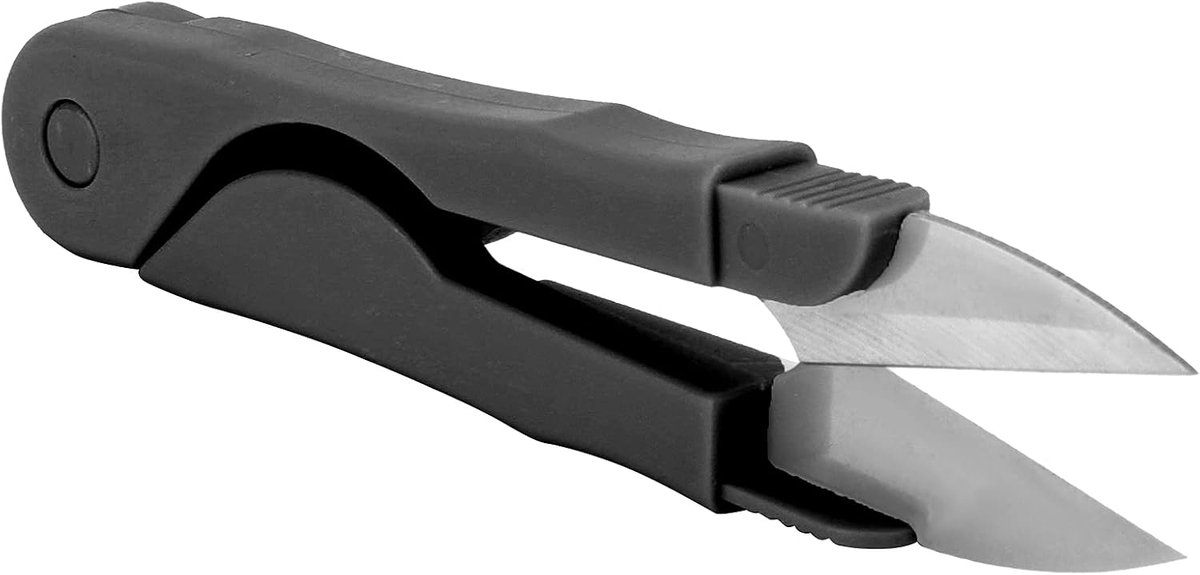 Snip Mini Draagbare Cutter Rvs Draad Garen Naaien Schaar met Deksel voor Huishoudelijke Naaien DIY Craft Tool(Blisterkaart zwart geïnstalleerd)