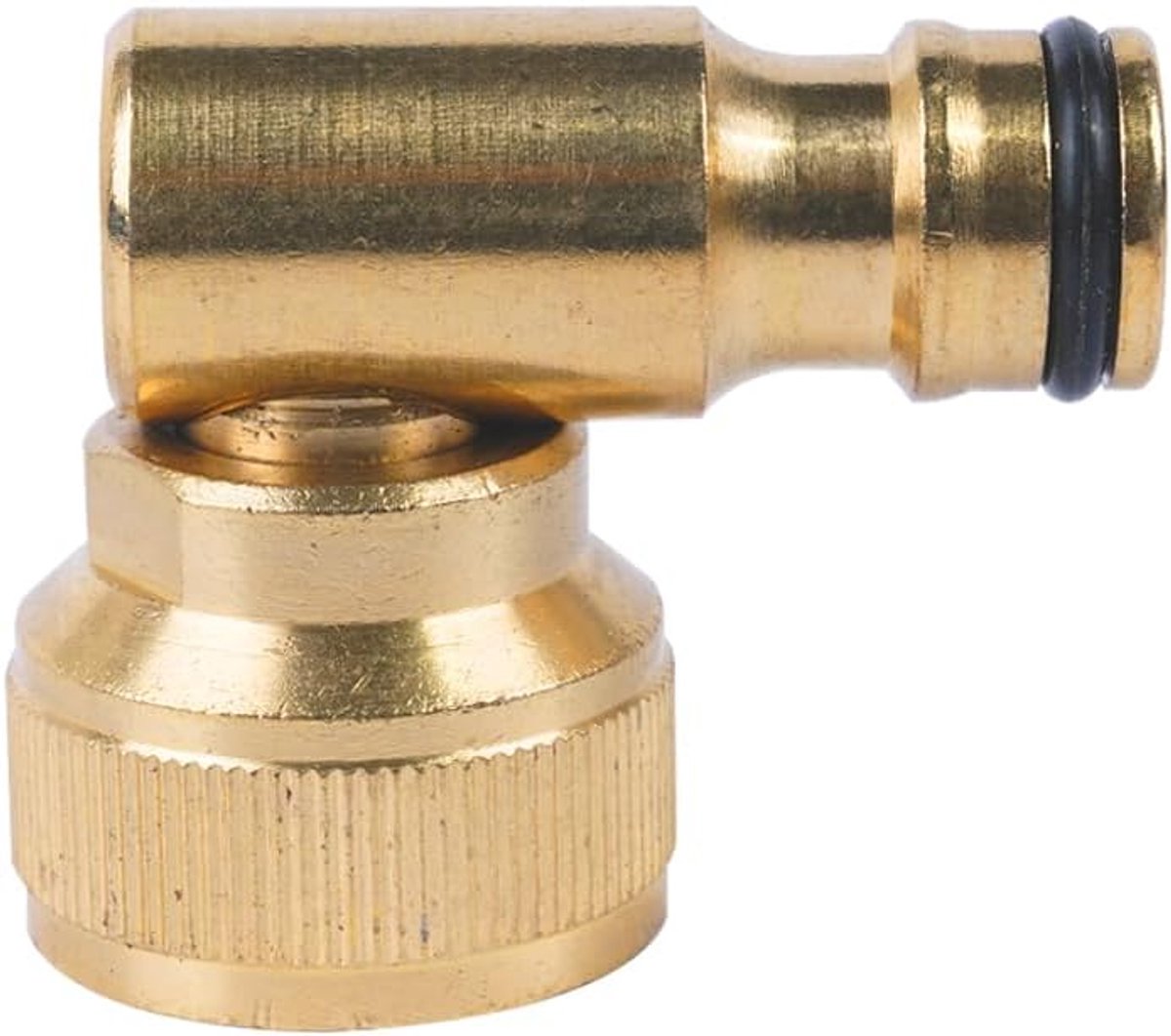 Messing hoekkraanaansluiting Buitenkraanaansluiting 1/2" & 3/4" 90° elleboog vrouwelijke roterende slangaansluiting