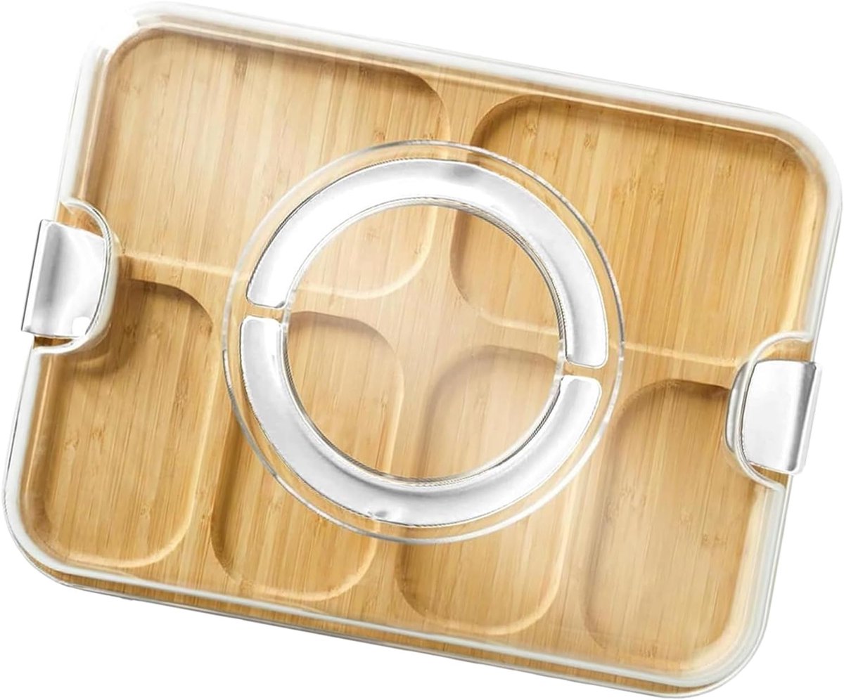 Snijplanken Voor De Keuken Vakkenplateau Opbergcontainer En | Houten Keuken Snijplank Hakblok Deksel Charcuterie Kaas Snack Fruit Voedsel Thuis Kamperen Picknick Feest Binnen Bu
