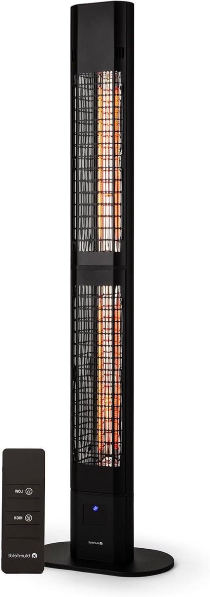 Terrasverwarmer - Staande heater - Buiten verwarmen - IR ComfortHeat systeem - 150 cm hoog - Zwart