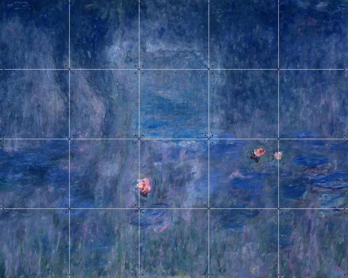 IXXI Water Lilies: Reflections of Trees, Claude Monet & Bridgeman Images - 100 x 80 cm - Gratis ophangtool - Grote wanddecoratie en posters -