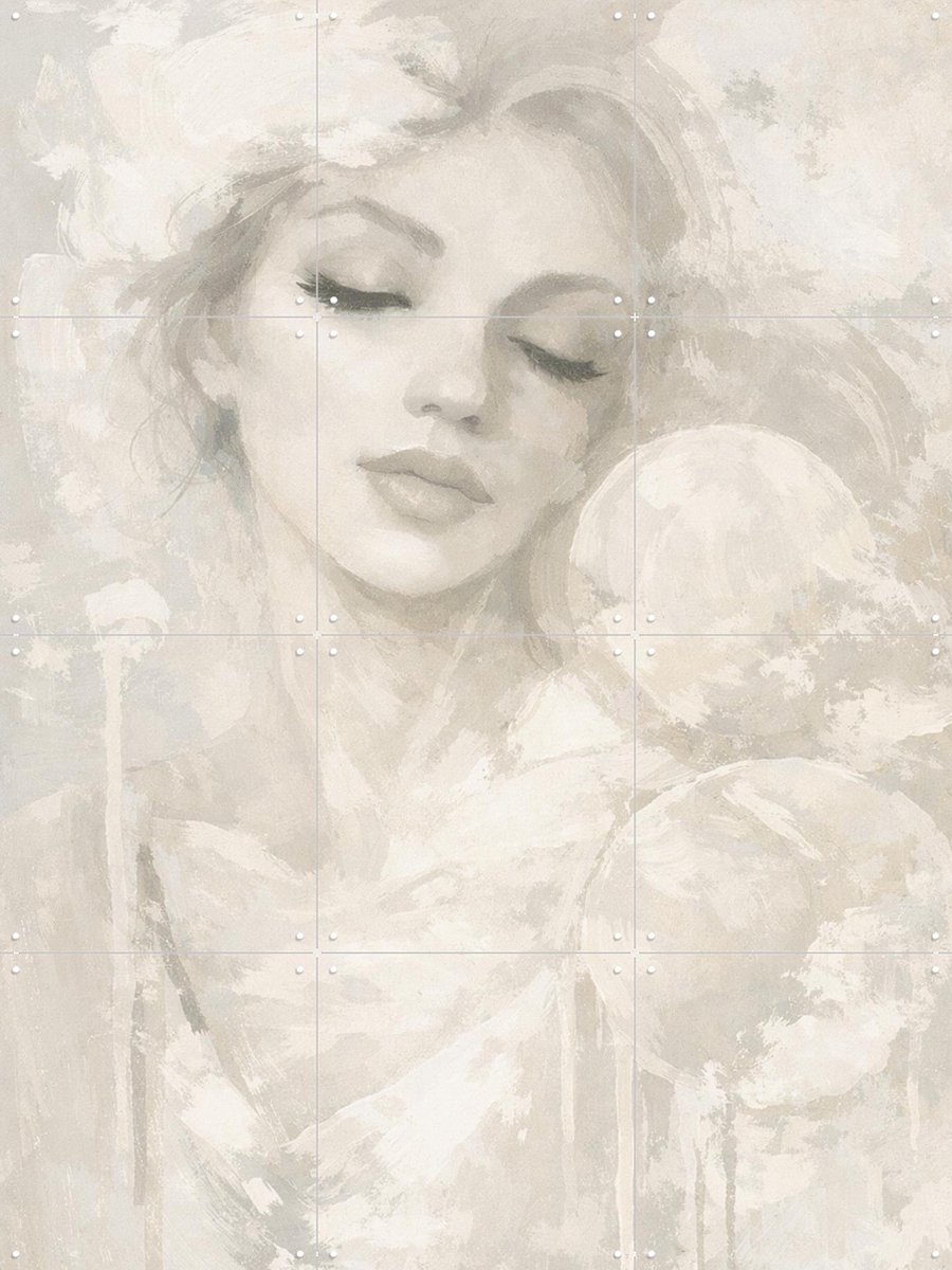 IXXI Cloud Dreamer, Moonheart Artworks - 60 x 80 cm - Gratis ophangtool - Grote wanddecoratie en posters - Kwaststreken, Modern, Slaapkamer