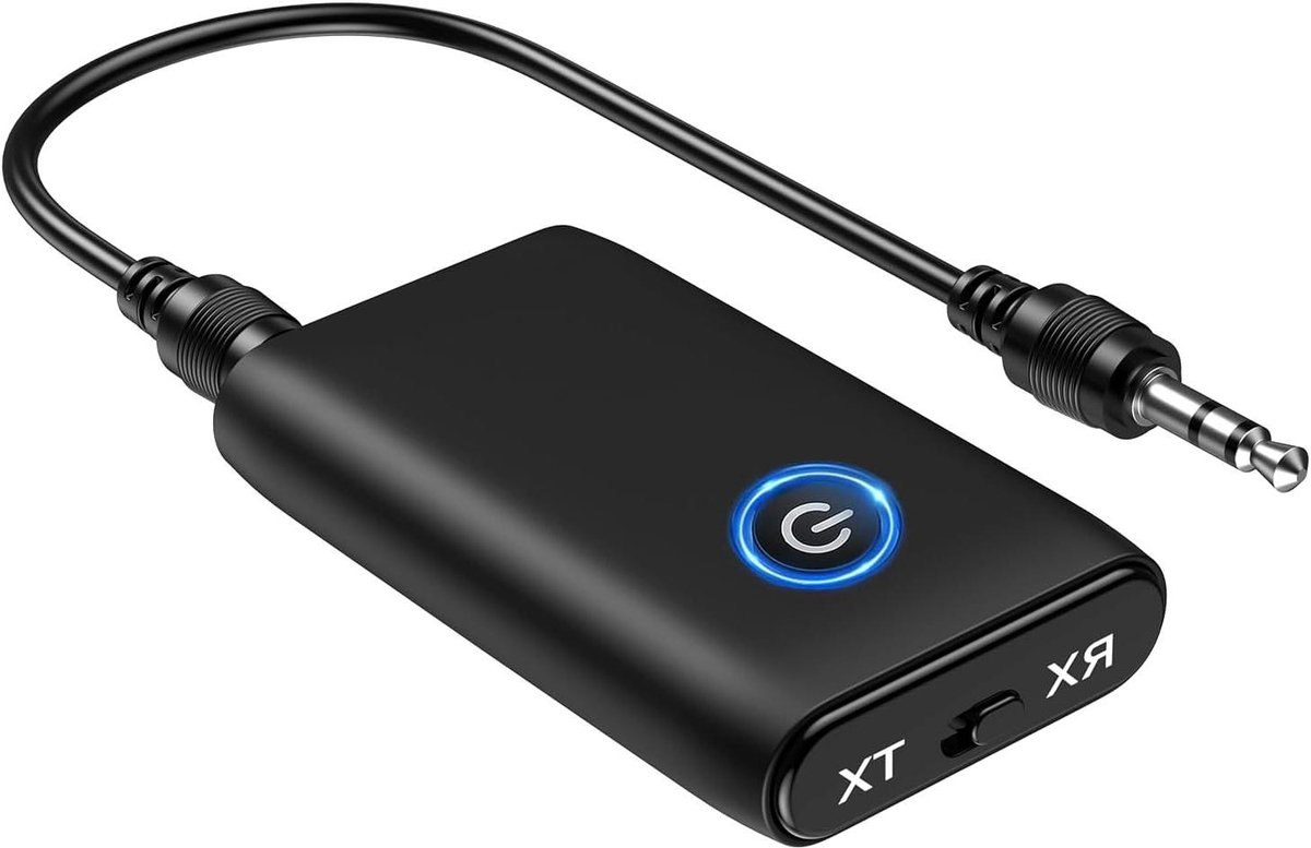 Bluetooth Adapter - Ontvanger Zender - Draadloos Muziek Luisteren - Bluetooth 5.3 - 10 Meter Bereik - Zwart