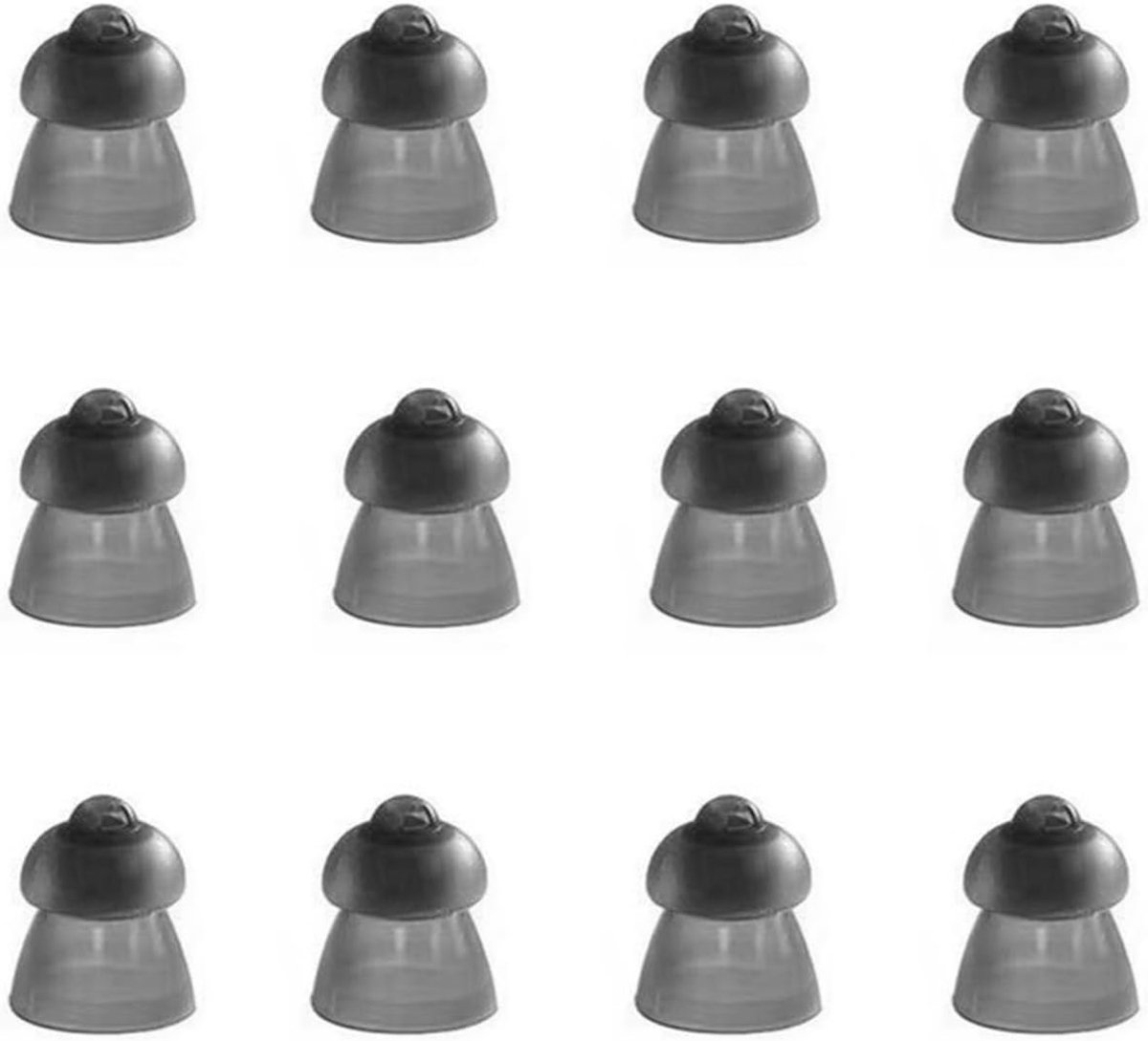 12 stuks gehoorapparaatkoepels, 9 mm zachte siliconen koepels, dubbellaagse vervanging van oorpunten, wasbare antistatische, oorstukjes hoortoestelaccessoires geschikt voor senioren