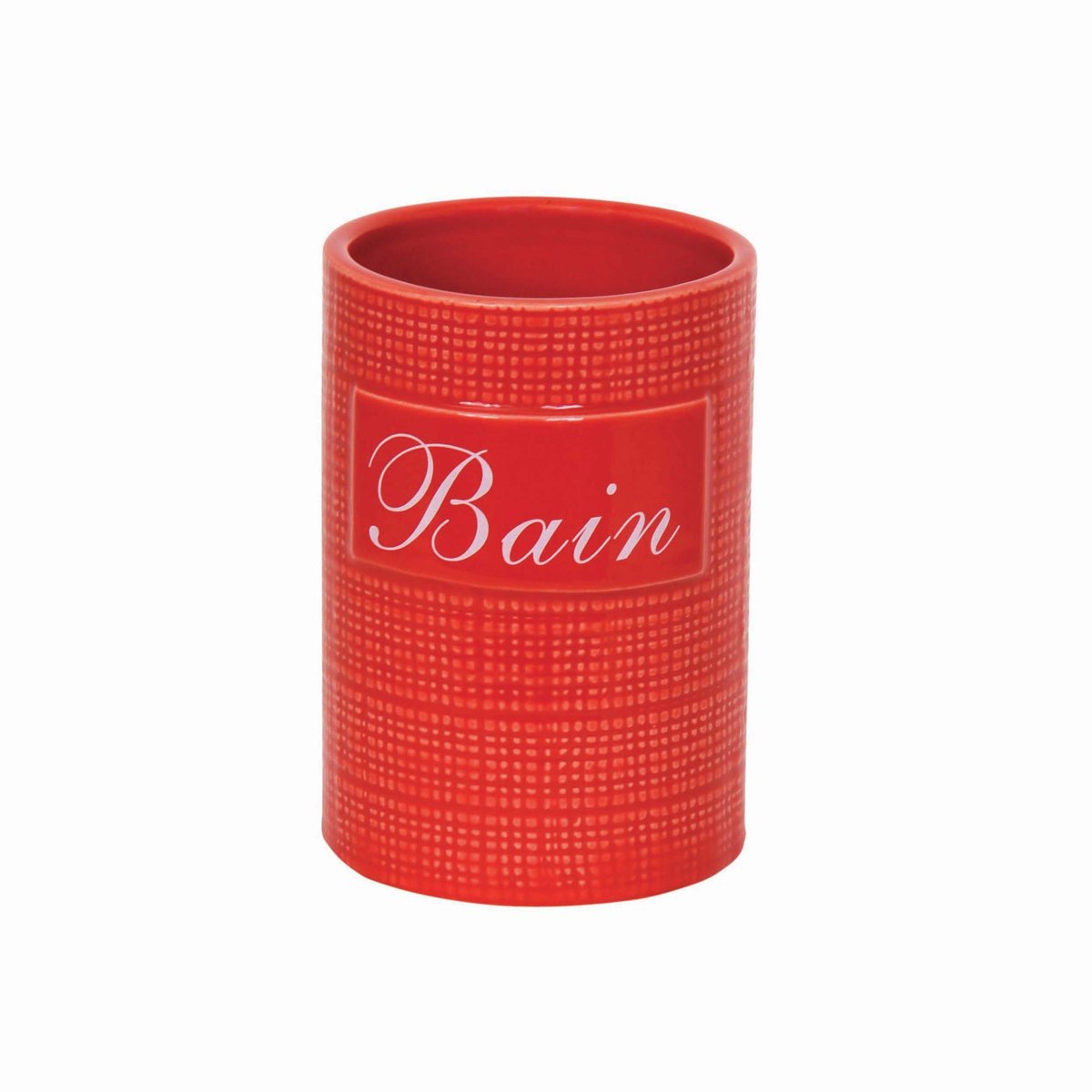 MSV Tandenborstelhouder DINAN – Tumbler Badkamer Beker voor Tandenborstel Houder – Vochtbestendig en Eenvoudig te Reinigen – Rood – 7x10 cm