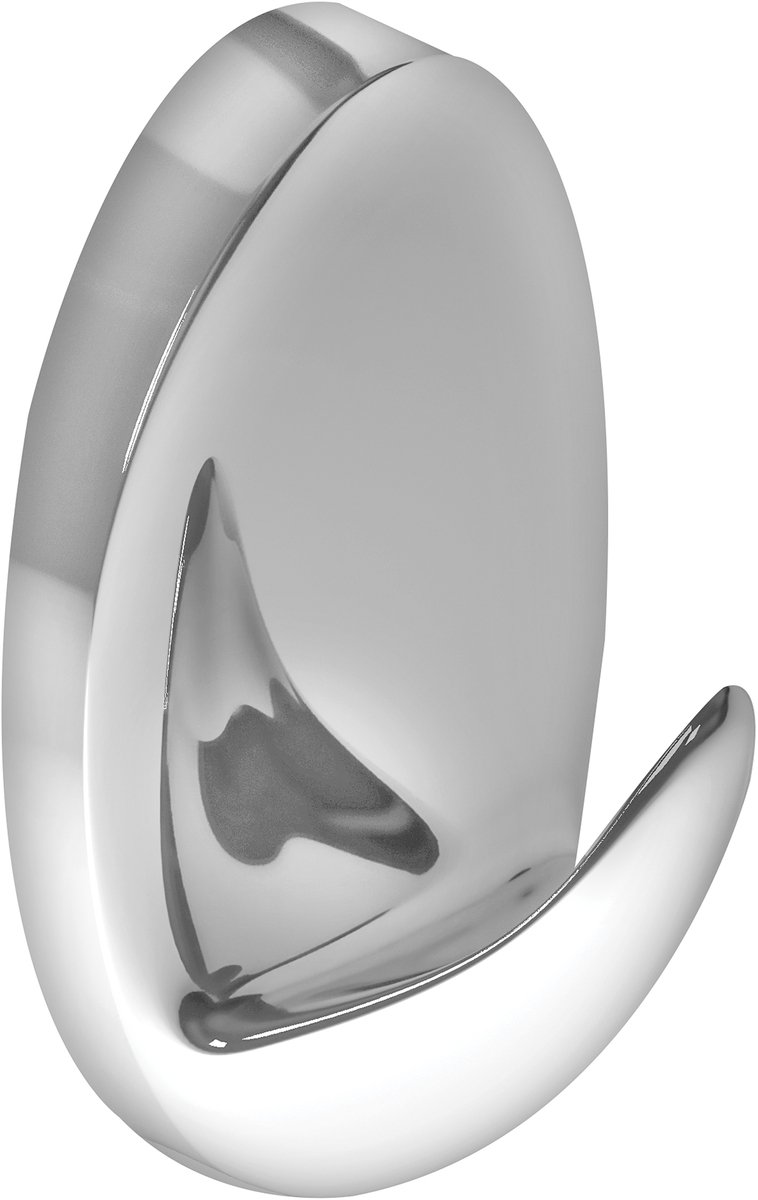 Liliputhaken Oval Wandhaak Badkamer – Set van 2 Handdoekhaak Verchroomd ABS – Minimalistisch Design Wandhaak voor Handdoeken
