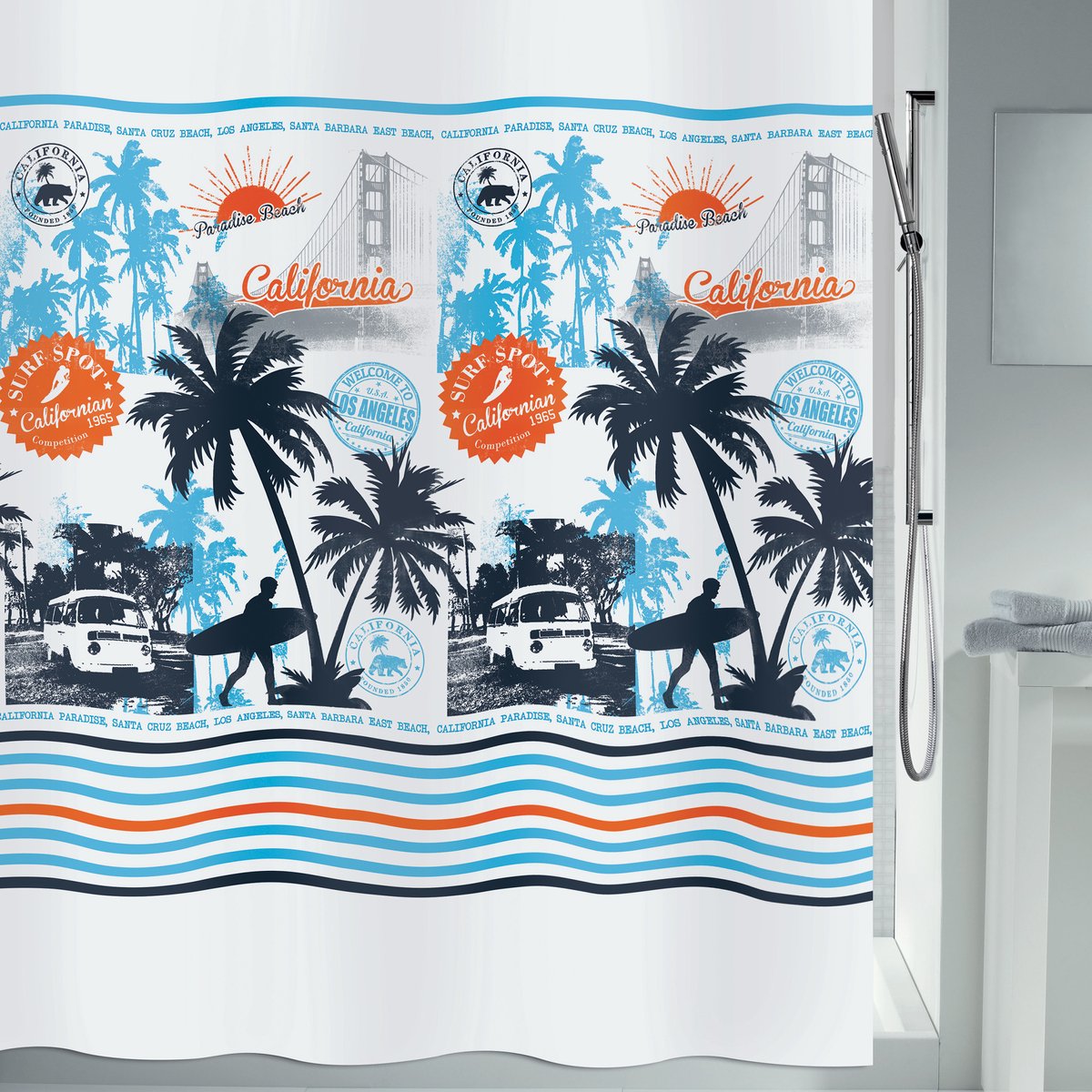 MSV Douchegordijn - Anti-Schimmel Douchegordijn van 100% Polyester met Antibacteriële Coating - Modern Design