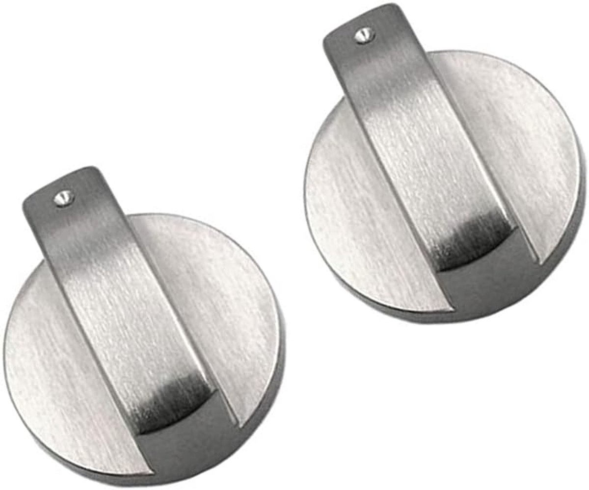 Set van 2 metalen knoppen voor gasfornuis, 4 x 2 cm, voor oven en kooktafel