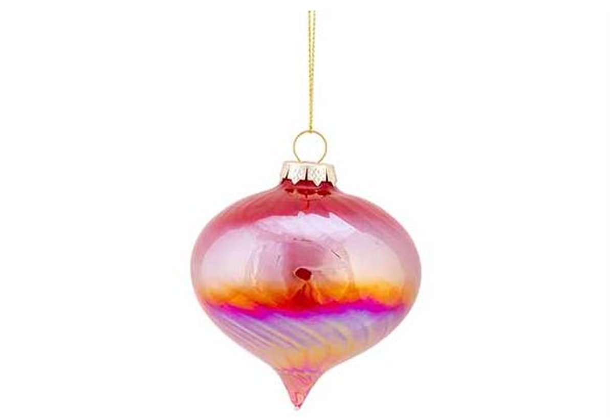 Hanger Tol Spiral Pearl Rood 8x8xh8cm An Dere Glas