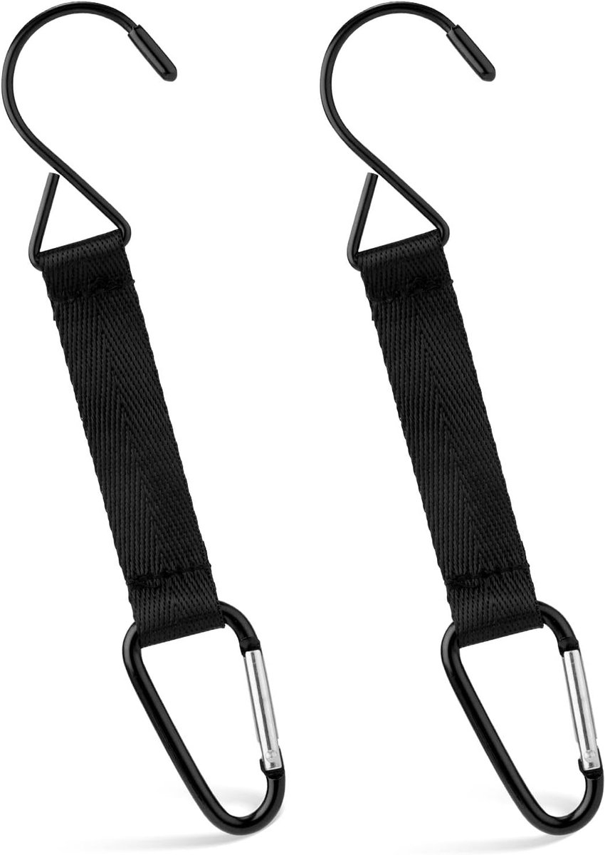 2 St Hekhaken, Hekclips voor Rugzakken Flessen Nylon Aluminium Gesp Ophangclips Multifunctionele Gespen Outdoor Rugzakhaak voor Honkbaltassen Voetbaltassen