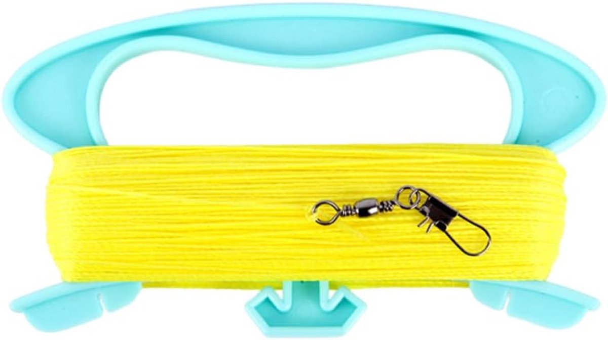 Draadspoel voor vlieger, 100 m, 1 stuk, ultra-resistent nylon, dubbele lagers, compatibel met alle soorten vliegers, vrije tijd buiten, familie en professionals