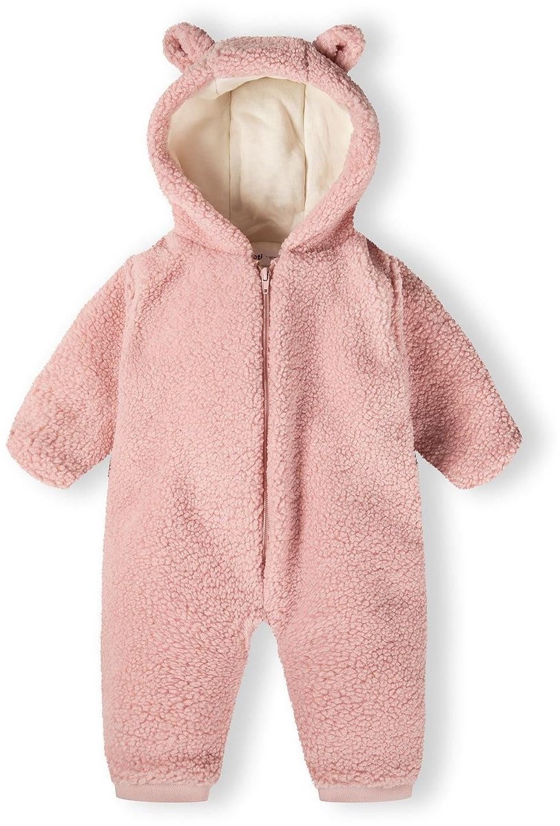 Minoti Sherpa skipak meisjes capuchon met oortjes Roze