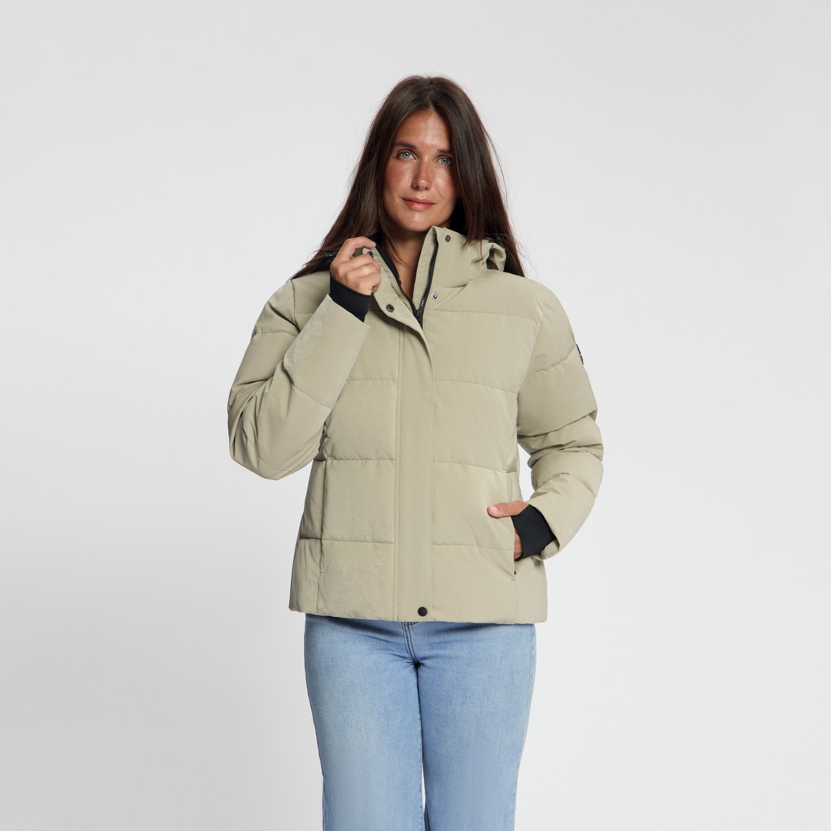 Travelin' Agnes Dames - Puffer winterjas - Waterdicht - Lichtbruin
