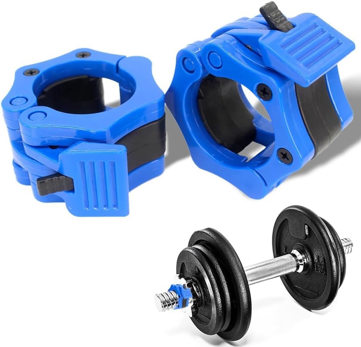 2 stuks halsketting klemring halters Olympische halterklemmen snelontgrendeling voor oefeningen crosstraining fitness gewichtheffen krachttraining