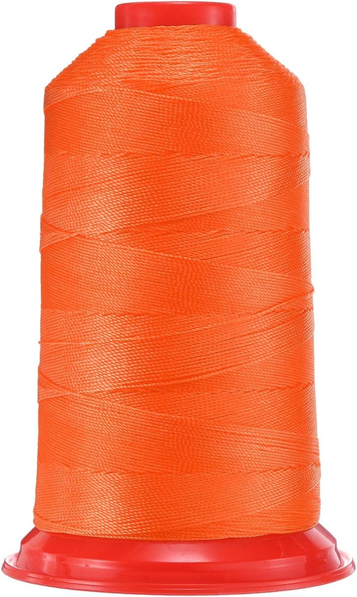 962 yards Bonded nylon naaigaren maat 630D/3 naai-zware duty nylon bekledingsgaren outdoor garen voor leer jeans en weefhandwerk machine DIY neon oranje