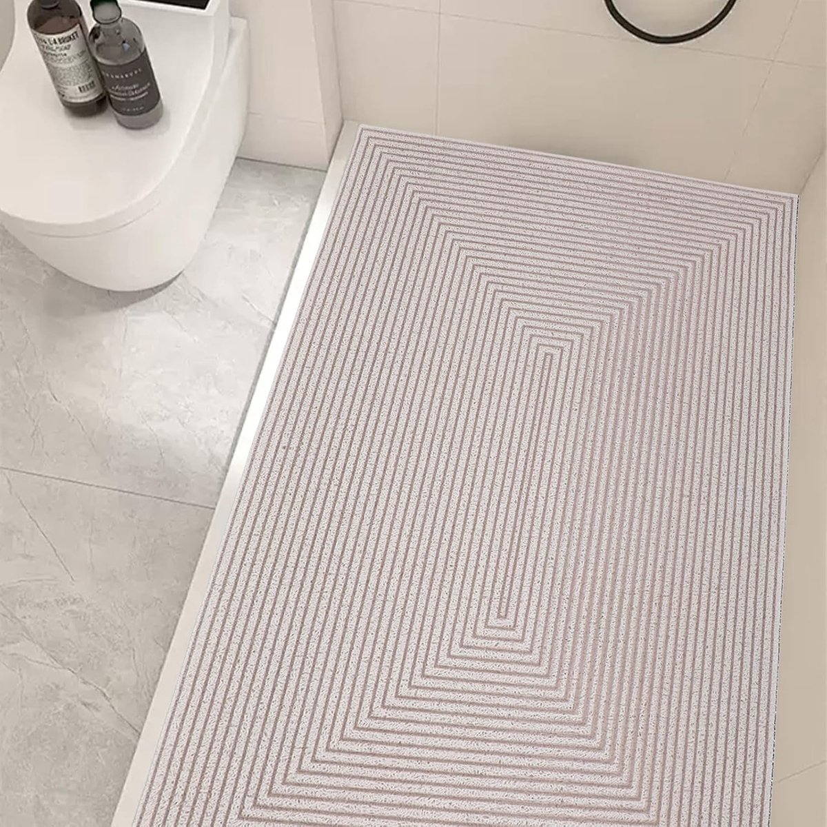 Douchemat, antislip, 50 x 80 cm, antislipmat, douche met afvoergaten, pvc-luffa, sneldrogend, badmat, douchemat, schimmelbestendig, badmat voor bad en natte ruimtes