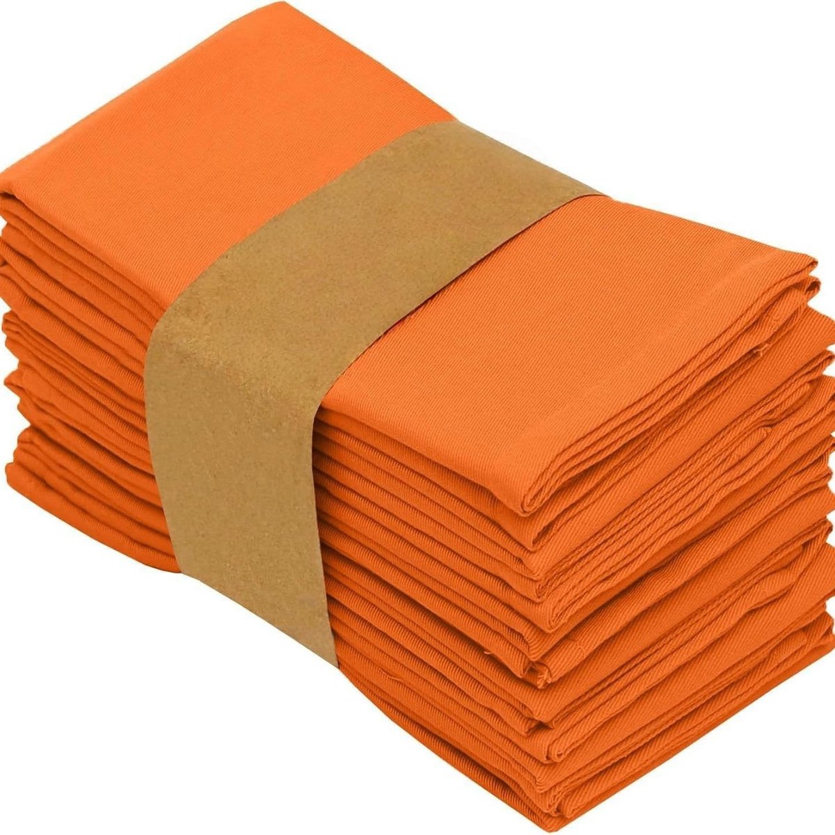 Stoffen Servetten Elegant Verpakking Van 10 Dikke Katoenen Servetten 45 X 45 Cm Voor Restaurantdiners En Bruiloften Oranje