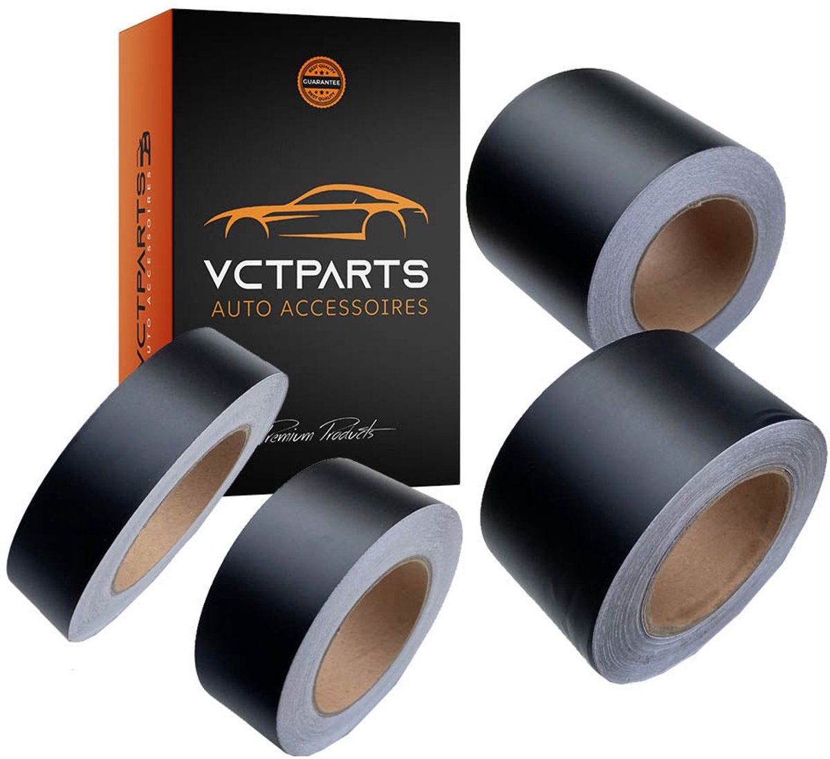 VCTparts® Mat Zwarte Dechrome Wrap Tape – Zelfklevend Vinyl voor Auto 3/5/7/10cm 10M – Chroom Verwijder Strip voor Raambekleding Pijler Daklijst Interieur