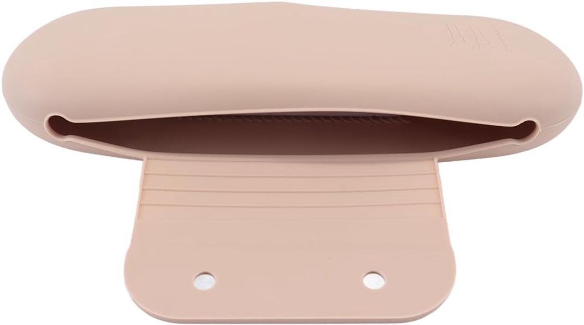 Siliconen make-upborstelzak met magnetische sluiting, draagbare opbergtas voor make-upborstel