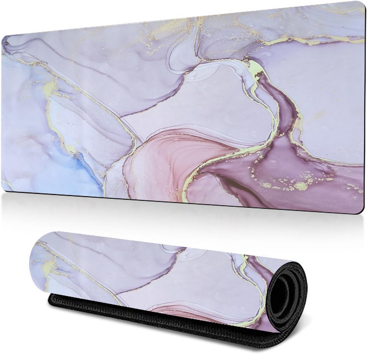 gaming-muismat, marmeren muismat, 80 x 30 cm, uitgebreid, voor bureau, gaming-muismatten met antislip onderkant (G-1047, 80 x 30 cm)